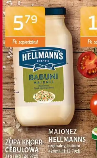 ABC Majonez Hellmanns oryginalny lub babuni 420ml oferta