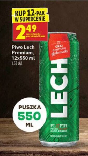 Biedronka Piwo Lech Premium 550ml oferta