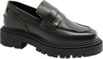 Deichmann Czarne skórzane mokasyny damskie 5th avenue oferta