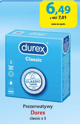 Eurocash Durex Prezerwatywy classic x 3 oferta