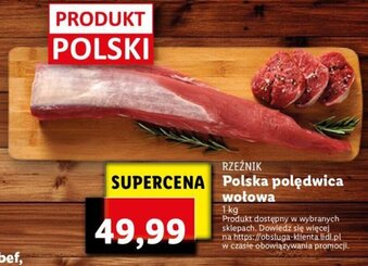 Lidl Polska polędwica wołowa 1kg oferta