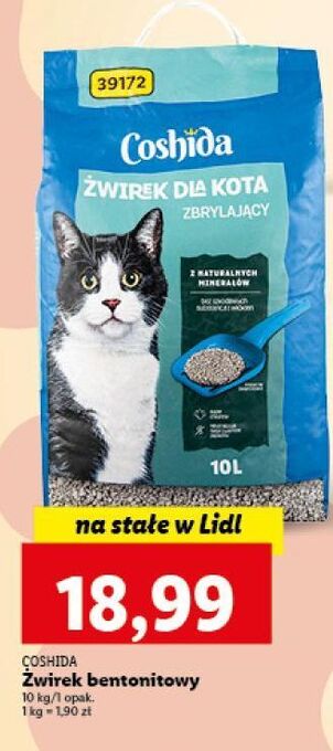 Lidl Żwirek dla kota coshida oferta
