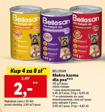 Lidl Karma dla psa z drobiem bellosan oferta