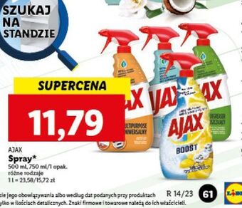 Lidl Spray soda oczyszczona & cytryna ajax boost oferta