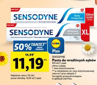 Lidl Pasta do zębów sensodyne whitening oferta