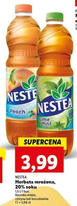 Lidl Napój lime mint nestea oferta