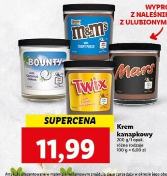 Lidl Krem czekoladowo-ciasteczkowy twix oferta