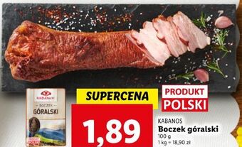 Lidl Boczek góralski kabanos oferta
