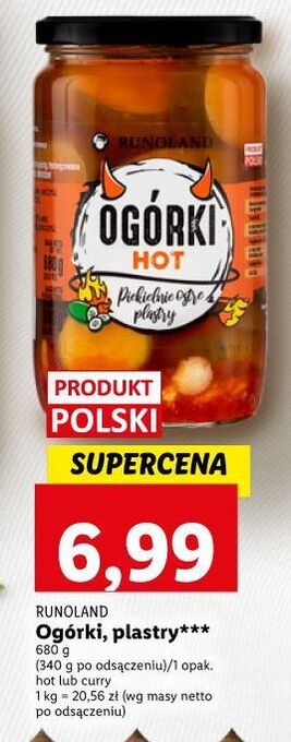 Lidl Ogórki curry runoland oferta