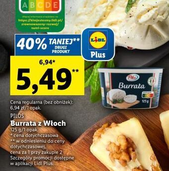 Lidl Ser burrata pilos oferta