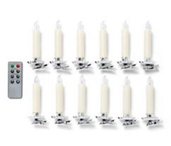 Tchibo Świeczki choinkowe led, 12 sztuk, kremowe oferta