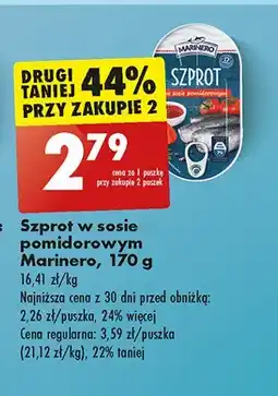 Biedronka Szprot w sosie pomidorowym oferta