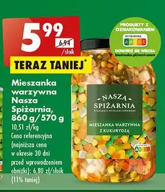 Biedronka Mieszanka warzywna z kukurydzą oferta