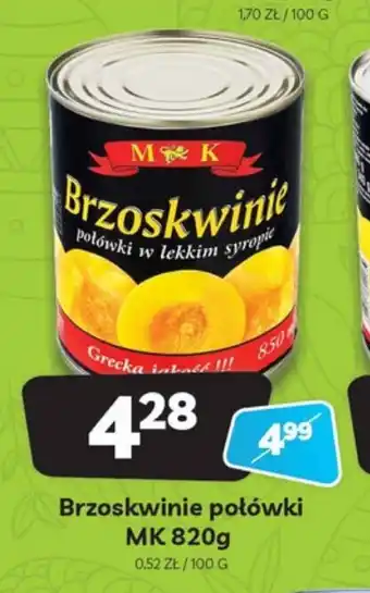 Brzoskwinie połówki MK 820g