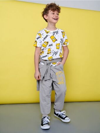Sinsay Spodnie dresowe jogger the simpsons oferta