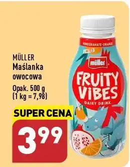 ALDI Maślanka peach pomegranate cranberry muller fruity vibes oferta