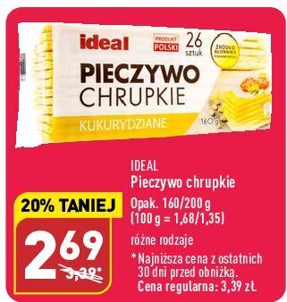 ALDI Pieczywo chrupkie kukurydziane ideal oferta