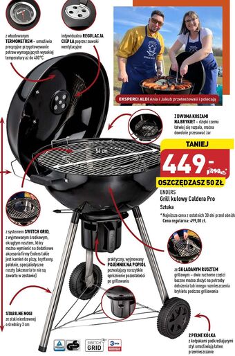ALDI Grill kulowy caldera pro enders oferta