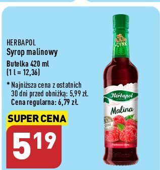 ALDI Syrop malina herbapol oferta
