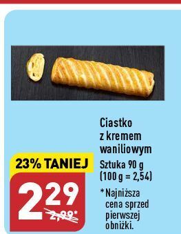 Ciastko z kremem waniliowym