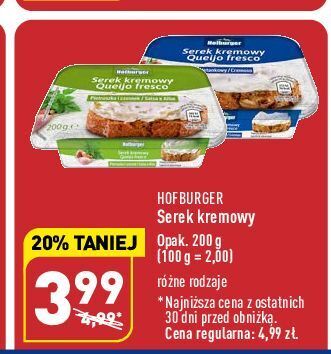 ALDI Serek kremowy ze szczypiorkiem hofburger oferta