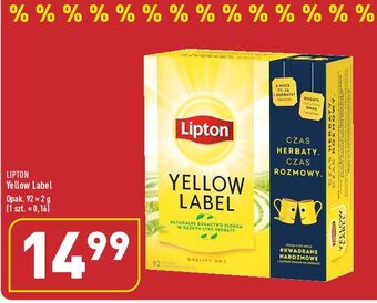 ALDI Herbata lipton yellow label tea oferta