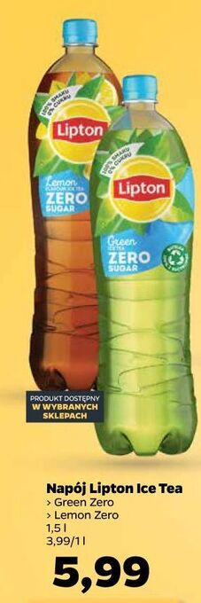 Netto Herbata mrożona zero lipton green ice tea oferta