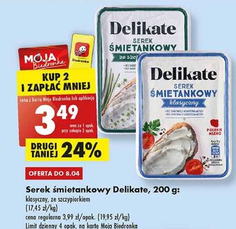Biedronka Serek śmietankowy ze szczypiorkiem delikate oferta
