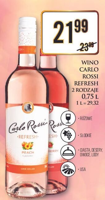 Wino carlo rossi refresh strawberry