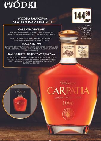 Dino Wódka carpatia vintage 1996 oferta