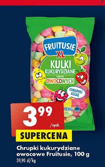 Biedronka Chrupki kukurydziane owocowe fruitusie oferta