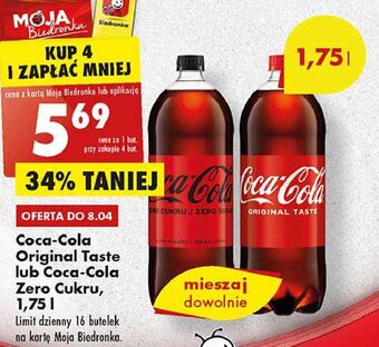 Biedronka Napój coca-cola zero oferta
