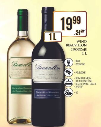 Wino beauvillon medium sweet