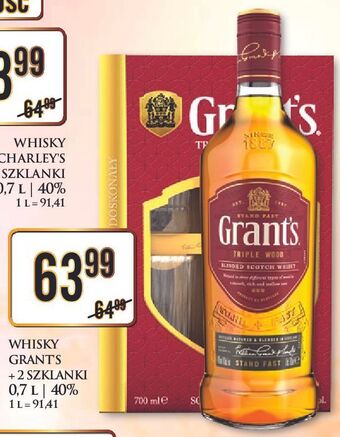 Dino Whisky + 2 szklanki grant's triple wood oferta