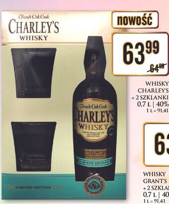 Dino Whisky + 2 szklanki charley's original oferta
