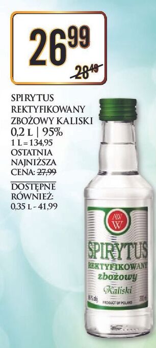 Dino Spirytus zbożowy kaliski oferta