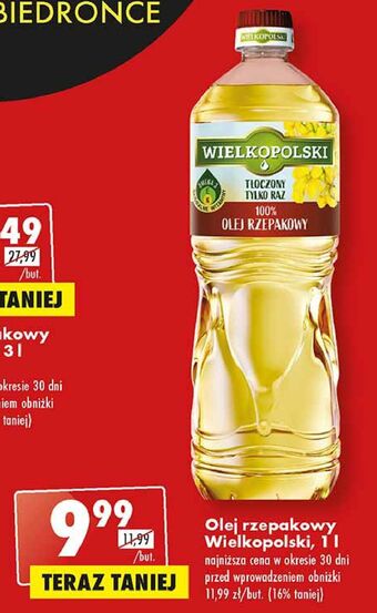 Biedronka Olej wielkopolski rzepakowy oferta