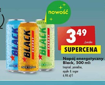 Biedronka Napój energetyczny paradise black energy oferta