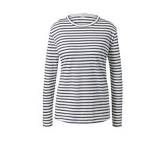 Tchibo Bluzka z długim rękawem, szaro-biała w paski oferta