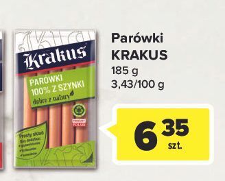 Carrefour Parówki z szynki dobre natury krakus animex oferta