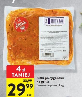 Intermarche Bitki po cygańsku na grill z indyka oferta