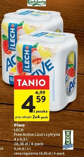 Intermarche Piwo lech free active hydrate liczi i cytryna oferta