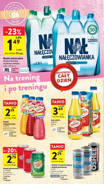 Intermarche Woda niegazowana nałęczowianka oferta