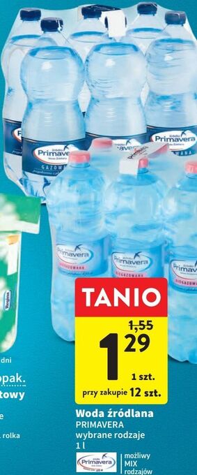 Intermarche Woda niegazowana primavera oferta