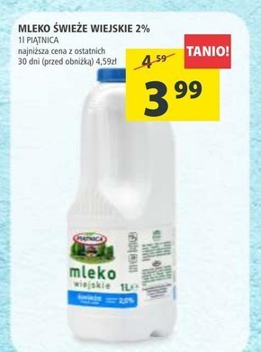 Arhelan Piątnica mleko wiejskie świeże 2,0% 1 l oferta