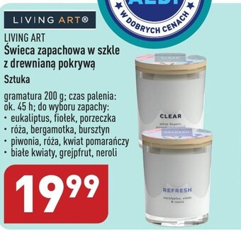 ALDI Świeca zapachowa living art oferta