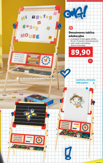 Lidl Dwustronna tablica edukacyjna oferta