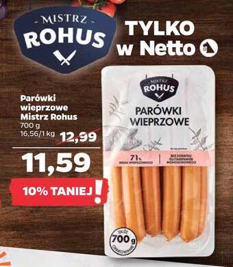 Netto Parówki wieprzowe mistrz rohus oferta