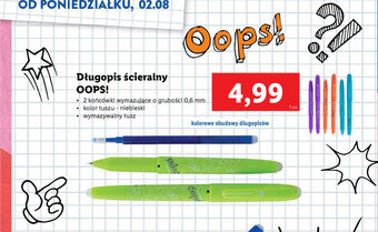 Długopis ścieralny OOPS!