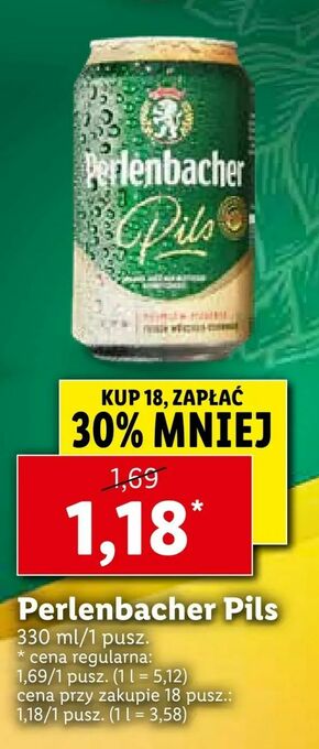 Lidl Perlenbacher Pils oferta